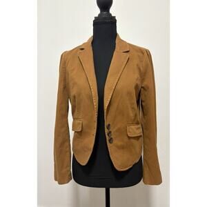 Zara Basic Camel Brown Soft Twill Blazer Jacket Women’s S Casual